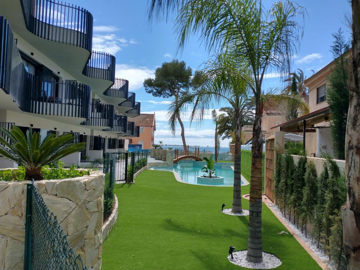 Modern Nieuwbouwappartement Aan Het Strand Van De Mar Menor In Santiago De La Ribera Lo Pagán Exteriör bild